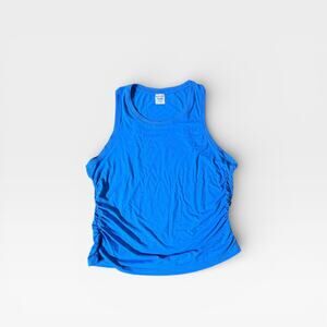 Athleta Breezy Ruched Tank Top Women's Size XL Blue
